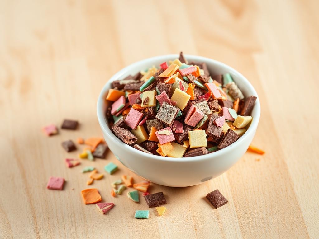 Chocolate flakes — Colored