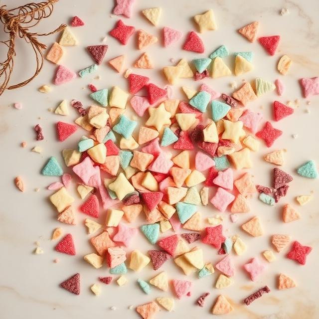 Chocolate flakes — Colored